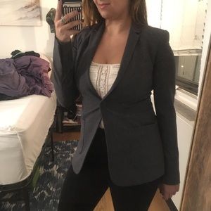 Elie Tahari Wendy Jacket, Gray Wool Blazer